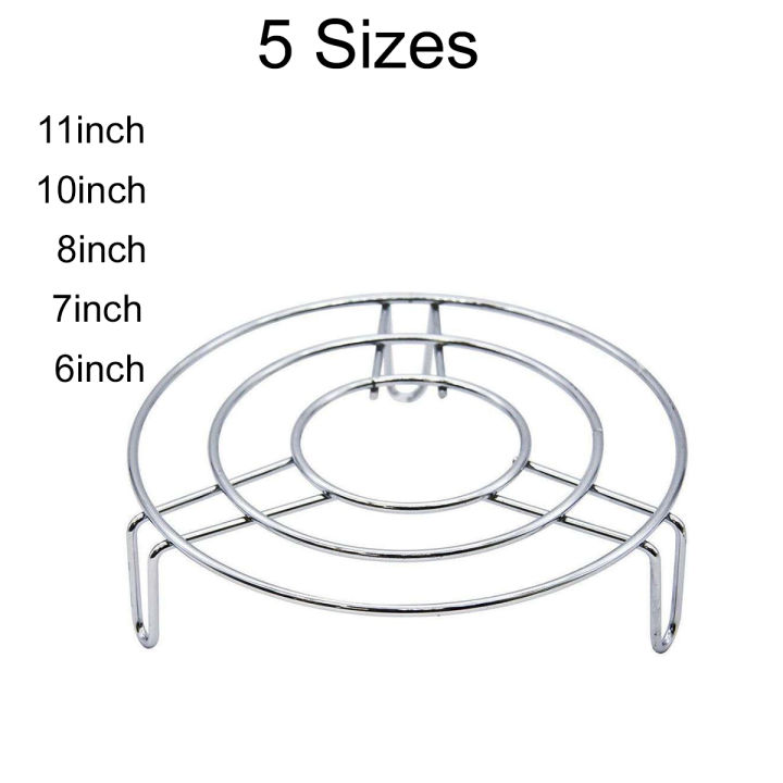 Stand - Pan Stand - Stainless Steel Pan Stand - Heat Resistant Hot Pot And Pan Stand (Round Shape) Stainless Steel Pan & Steel Patili Stand Kettle Stand Tea Pot Stand Plant Pot Stand Trivet