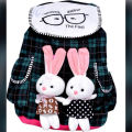 Cute Stuffed Girls College And School Bag Multicolor. 
