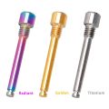 4X Titanium Bolts for Bicycle Disc Brake Pad Threaded Pin Inserts Screw for R Dazzle Color. 
