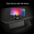 360 Degree Round Shape Universal Car Mobile Holder, Adjustable, Solid, Durable Mount for Windshield Air Vent Mobile Phone Holder Phone Holder for All Smartphone. 