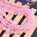 Natural Stone Rose Quartz Beads 4/6/8/10/12MM Round Pink Crystal Beads For Jewelry Making DIY Couple Bracelet Necklace. 