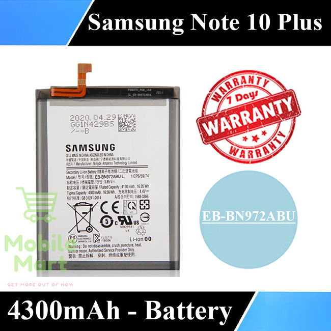 Samsung Note 10 Plus Battery EB-BN972ABU Replacement Premium Quality 4300mAh Battery For Samsung Note 10 Plus
