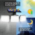 3 head Solar Lights Outdoor Motion Sensor with Remote Control [3 Modes] Outdoor Lighting Solar Powered Waterproof IP65 Wall Light for Garden with 5M Cable Beam Angle. 