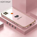 Hontinga for Redmi 9C / Redmi 10A Back Cover Luxury 6D Plating Lover Heart Side Pattern Case Soft Silicone Square Phone Cases. 