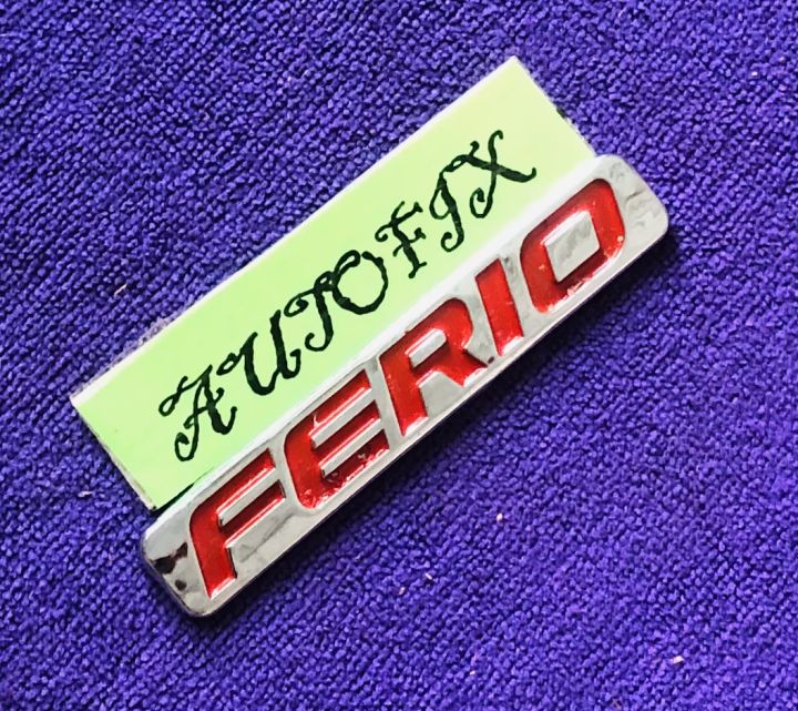 Honda Ferio plastic Emblem for Civic silver/red 01 PC