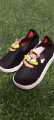 Premium Kids’ Black Slip-On Walking Shoes – Cute Cartoon Character, Lightweight & Durable. 