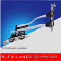 1 Piece 25Mbps PCIE Serial Port Expansion Card 4 Port Expansion Card Riser Card AX99100 Chip PCIE to Serial Port RS232 Interface. 