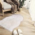 Faux Sheepskin Rug Ivory White Sheep Foot Door Mat Rug 2ft x 3ft. 