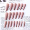 SUMMER 24 pcs Matte Coffin Nails Extra Long Ballet Nail Art Ultra-thin  Nail Finished,Shape Natural Women Artificial Acrylic Fashion Coffin,Ballerinanails for girls,polygel nail kit. 