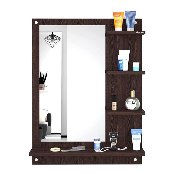 PAKWOOD%20Rectangular%20Wall%20Mount%20Dressing%20Mirror%20with%20Shelves.%20-%20Image%202