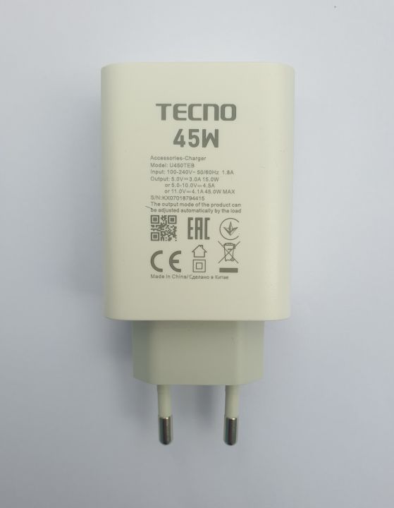 Techno 45W Original Charger Genuine