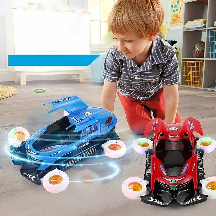Flying Car Toy for Kids – Battery Operated with 360° Rotating Wheels ...