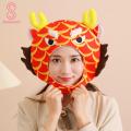 Warm Chinese Dragon Hat Soft Warm Chinese Dragon Plush Hat for Cosplay New Year Costume Chinese Dragon Hat. 