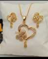 Heart shaped locket and earrings jewelery set for girls And Women. 