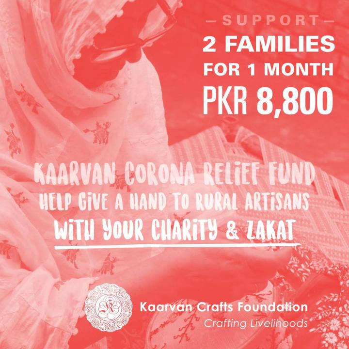 COVID 19 Relief Fund to support 2 Women Artisan's family for 1 month - Kaarvan Crafts