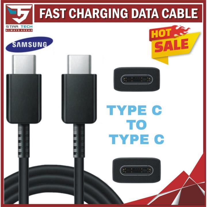 SAMSUNG_ Type C to Type C fast Charging Cable 25W Original / Type C to Type C Cable / Samsung PD Charging Cable Box Pack