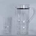 Water Set/ Acrylic Water Set/ Acrylic Transparent Water Set (Jug 1.8 L & 6 Glasses 350 ml)/ Acrylic Transparent Spreadhead Cut Water Set -Home & Table. 
