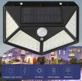Solar light 100 LED solar lamp motion detector outdoor flood sensor spotlight. 