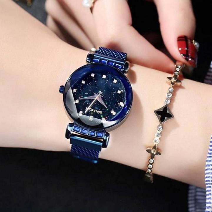 Girls Quartz Watch Magnetic Buckle Ladies Wristwatch Women Fashion