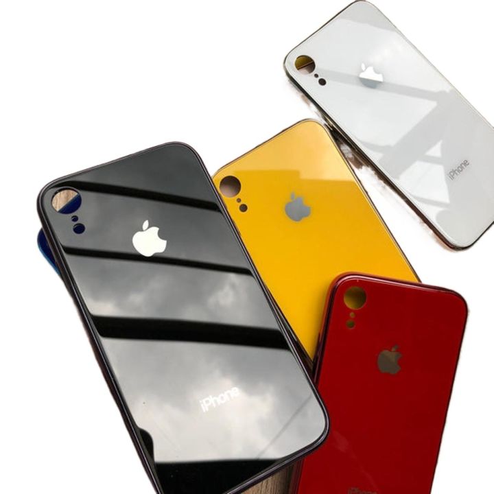 iPhone XR Premium Glass Back Tempered Glass Case