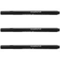3 x Marker Pens Permanent Colors For DIY Clothes Shoes black. 