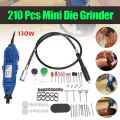 210 Pcs Mini Die Grinder Rotary Drill - Variable Speed - With Flexible Shaft Engraving Polishing Tool. 