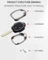 Honda City 2010 - 2021 Zinc Alloy Metal Key Cover Waterproof Dustproof Premium Key Case For Old Honda City. 