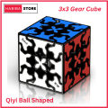 Original Qiyi Gear Cube 3x3 Stickerless Smooth Cube Best Quality for Kids Learning and Early Education Puzzle Toy. 