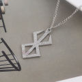 Anime Berserk Red Logo Necklace Keychain Guts Slave Brand Logo Pendants Cosplay Props Gift For Men Women Backpack Jewelry. 