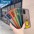 dienya For OPPO A94 OPPO Reno 5 Lite OPPO F19 Pro OPPO Re Case Cartoon Cute Pikachu Frosted Transparent Back Cover Lens Camera Protect Phone Case Silicone Edge Full Cover Casing Hard Cases. 