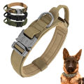 summerflowers Adjustable Military Tactical Dog Collar German Shepard Medium Large Pets Dog Collars Walking Training Dog Collar Control Handle. 