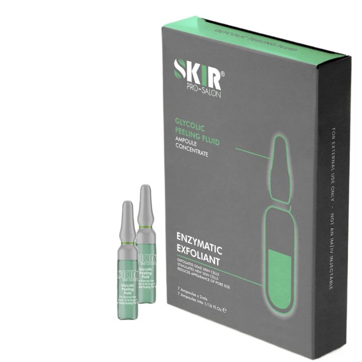SKIR%20Pro-Salon%20Glycolic%20Peeling%20Fluid%20%E2%80%93%20Professional%20Grade%20Enzymatic%20Exfoliant%20(7%20Ampoules%20x%202ml)%20-%20Image%203