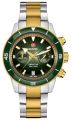 NEW CAPTAIN COOK AUTOMATIC CHRONOGRAPH GREEN DIAL WITH GOLDEN & SILVER BRACELET MEN'S WATCH - 801.6151.3531. 