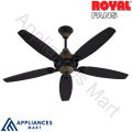 Royal Fans Ceiling Fan Ornament Model 5 Blades Copper 56 Inches Black Sheesham. 