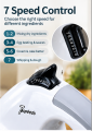 Electric Hand Mixer 180W 7-Speed Egg Beater with Stainless Steel Whisks & Dough Hooks | 2-in-1 Handheld Mixer for Cake, Cream, Eggs & Baking. 