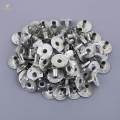 100 Pieces Metal Candle Wick Sustainers Tabs Base for Candle Making 20x4mm. 