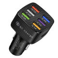 Grebest USB Charger Flame-retardant 6-port Fast Car Power Adapter Charger. 