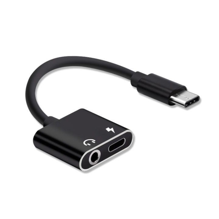 Original Type C to 3.5mm Headphone Jack Adapter 2-in-1 Audio and Charging Converter for Android, USB Type C to Aux Audio and Charging Splitter