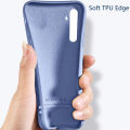 Biruiqu For Realme 6 Case Liquid Silicone Soft Gel Rubber Shockproof Cover. 