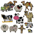 Sacrifice Animals Cow Goat Camel Sheep Set Embroidered Iron On Patch Sew On Badge For Jeans Jackets Clothes Wallet Bags Applique. 
