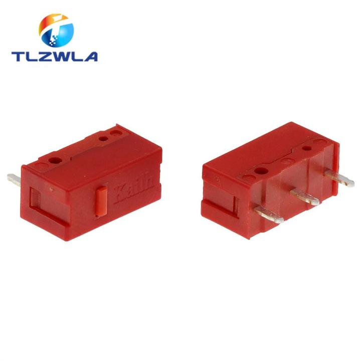 5PCS Kailh Red Micro Switch 60M Life Gaming Mouse Micro Switch 3 Pin Red Dot Used On Computer Mice Left Right Button GM4.0