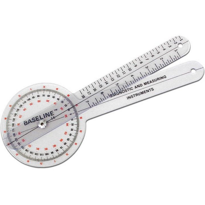 Goniometer 8 Inch Physiotherapy & Occupational Therapy Tool for Measuring Joint Range of Motion - 360 Degree Universal