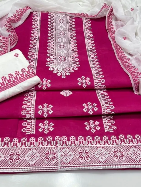 Lown%20Cotton%20Looking%20Nice%203%20piece%20Dress%20special%20for%20girl%20and%20women%20-%20Image%204