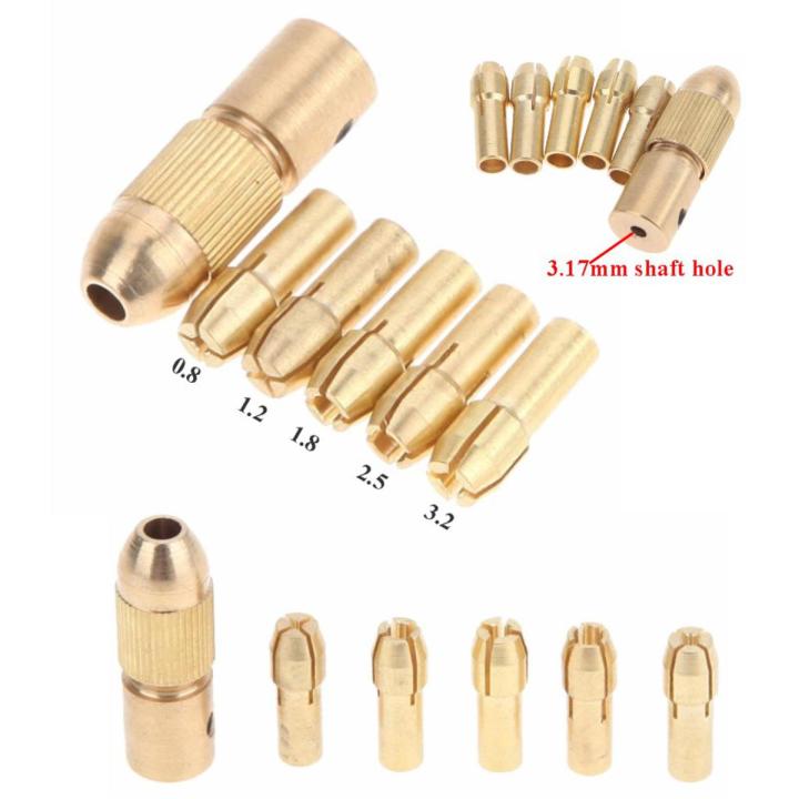 set of 5pcs M7 3.0 mini drill chuck+5 collets for DC DIY motor
