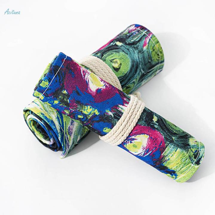 Colored%20Pencil%20Wrap%20Fabric%20Pencil%20Case%20Pencils%20Roll%20Holder%20for%20Hobbyist%2048%20Slots%20-%20Image%209