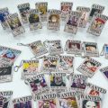 One Piece Anime The Latest Four Emperors'Reward Wanted Order Double Sided Pattern Limited Acrylic Pendant Ornament Kids Gifts. 