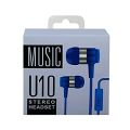 High Quality U10 handsfree Music  Sound 3.5 mm Jack  Earphones With Mic For PUBG Real Gamming, Deep Bass Sound, Online Steaming Watching Movies, Online Classes, cute handfree for girls. 