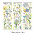 RHS Online 3 Sheets Dazzling Flowers Series PET Bronzing Stickers Album Diary Journal Decorative Crafts Scrapbooking DIY Sticker. 