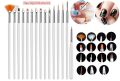 15PCS Nail Art Brushes Set Gel Nail Polish Painting Drawing Brush Kit. 