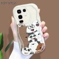 Hotinga for Infinix Note 50 4G Note 50 Pro 4G Back Cover Cute Bears Soft Texture Phone Case Wavy Edge Silicone Cover. 
